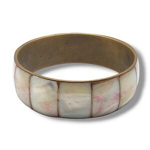 Vintage Mother of Pearl Gold and Cream Bracelet